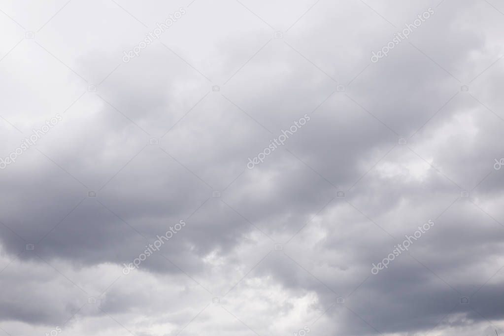 Stormy sky with dark clouds.