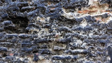 Siyah, eski, tuğla doku.