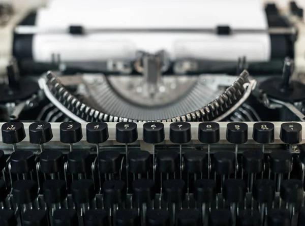 Máquina Escribir Vintage Primer Plano Periodismo Blogger News Concept — Foto de Stock