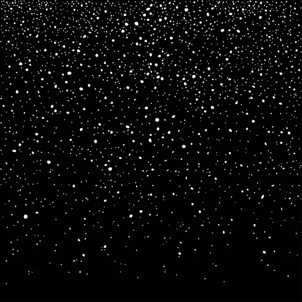 Kar pul düşüyor, siyah arka plan üzerine izole. Kış kar yağışı. Vektör çizim