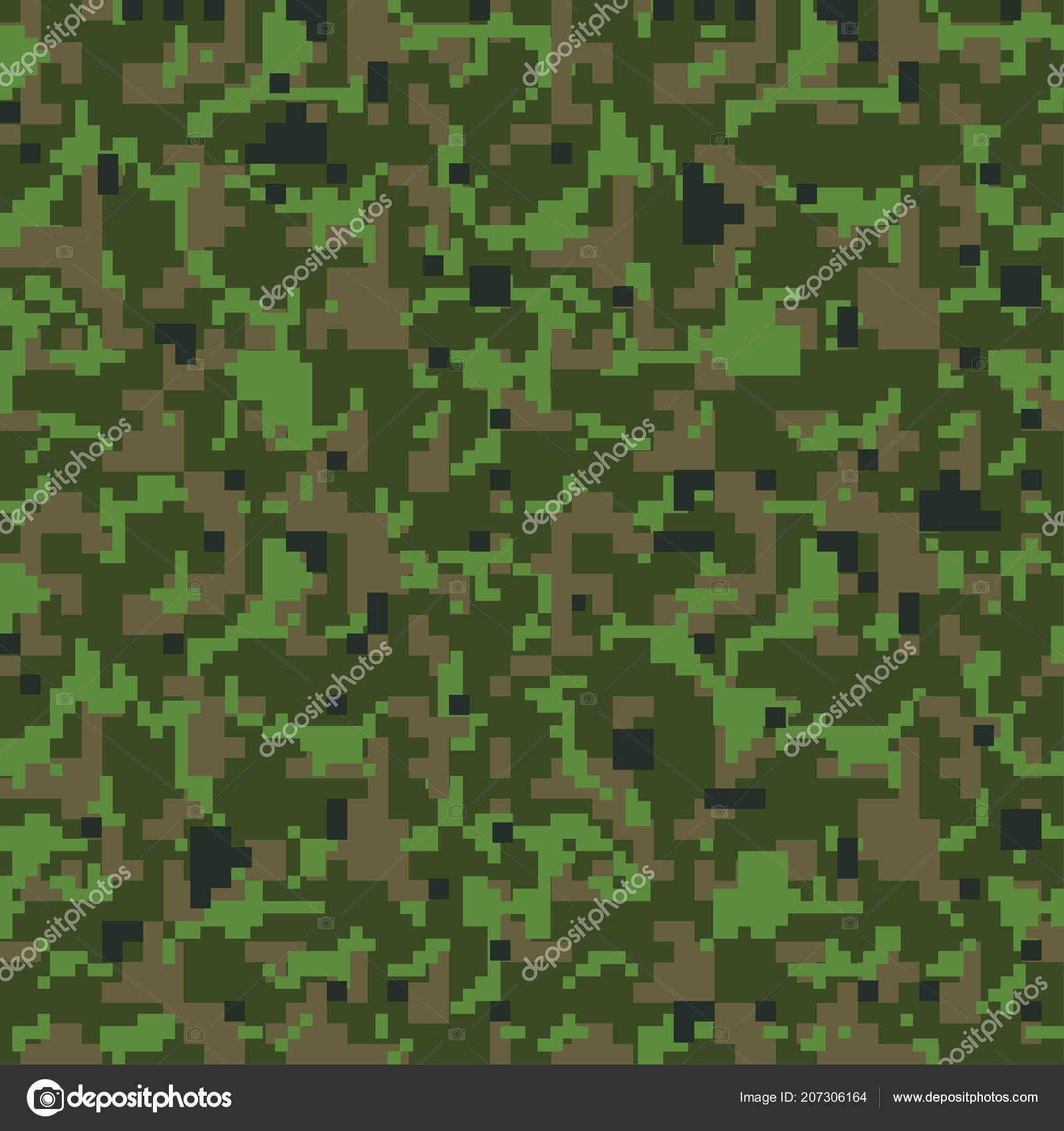 Pixel Camo Seamless Camouflage Pattern Military Camouflage Texture Green Brown Stock Vector C Parmenow
