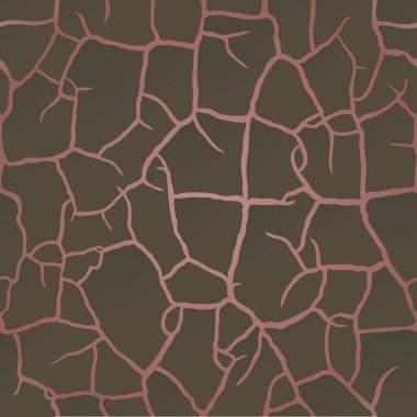 Küçük çatlak desen Dekoratif alçı, dünya, yüzey erozyonla kırık. Sorunsuz doku. Şık modern duvar kağıdı. Vektör