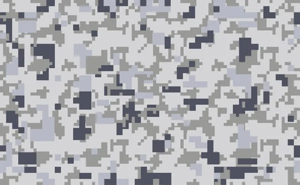 Digitala Pixel Kamouflage Sömlösa Mönster Klassiska Klädstil Maskering Camo Upprepad — Stock vektor