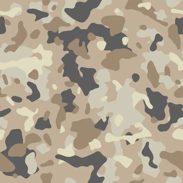 Camuflagem Fundo Padrão Ilustração Vetor Sem Costura Estilo Roupa Militar — Vetor de Stock