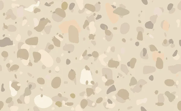 Terrazzo Seamless Pattern Плитка Галькой Камнем Абстрактный Текстурный Фон Оберточной — стоковый вектор