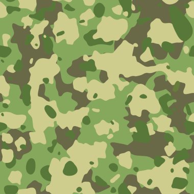 Sorunsuz Ordu kamuflaj deseni. Askeri doku. Yeşil, kahverengi. Orman, asker camo arka plan. Vektör kumaş tekstil baskı tasarımları. 