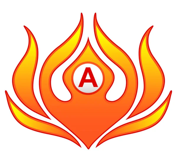 Feuerflamme Logo Kreatives Vektor Logo Design Mit Heißen Flammen Und — Stockvektor