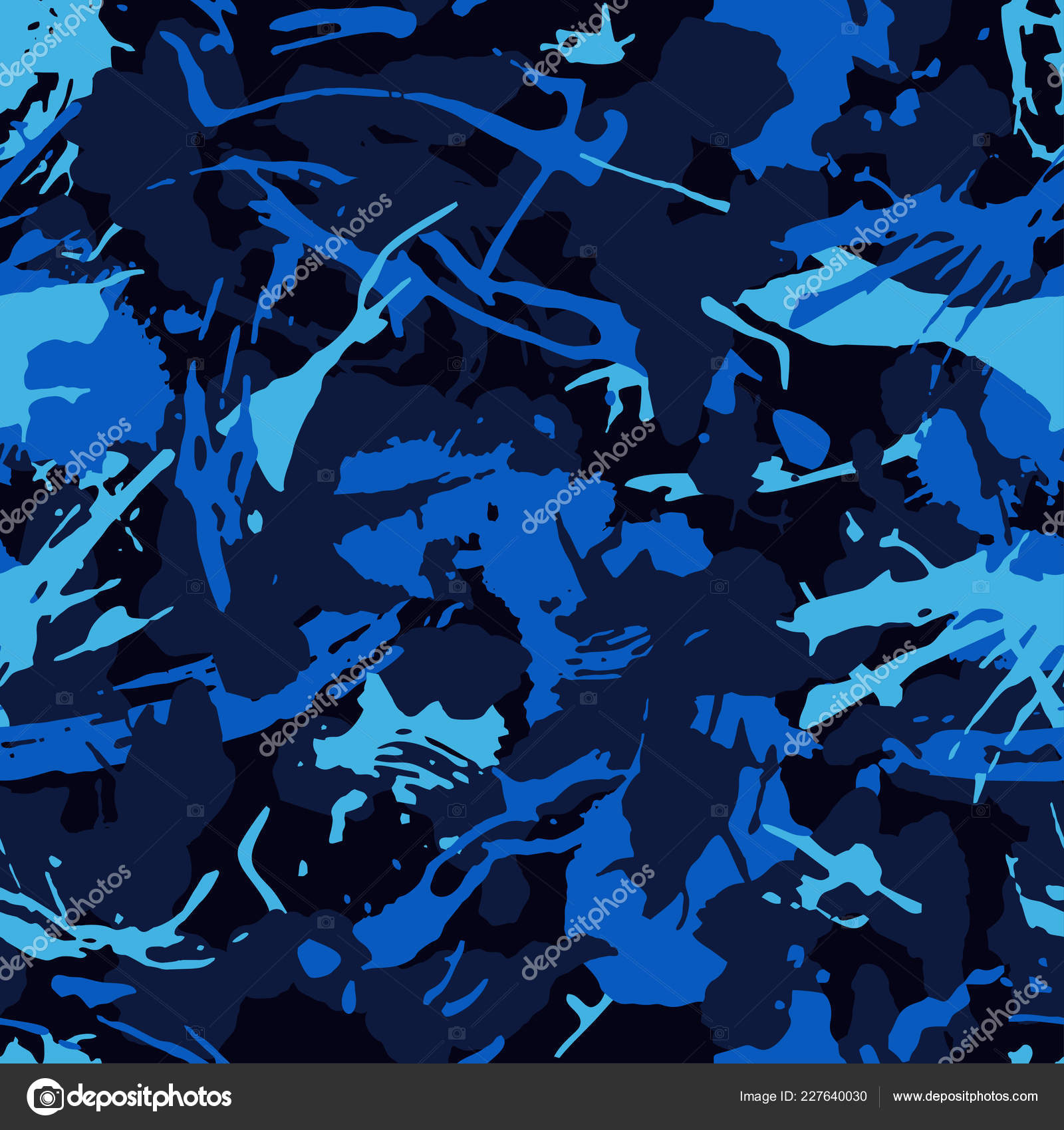 Military Grunge Blue Camouflage War Texture Repeats Seamless Background ...