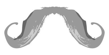 Vintage retro bıyık simgesi, adam izole sembolü. Vektör çizim.