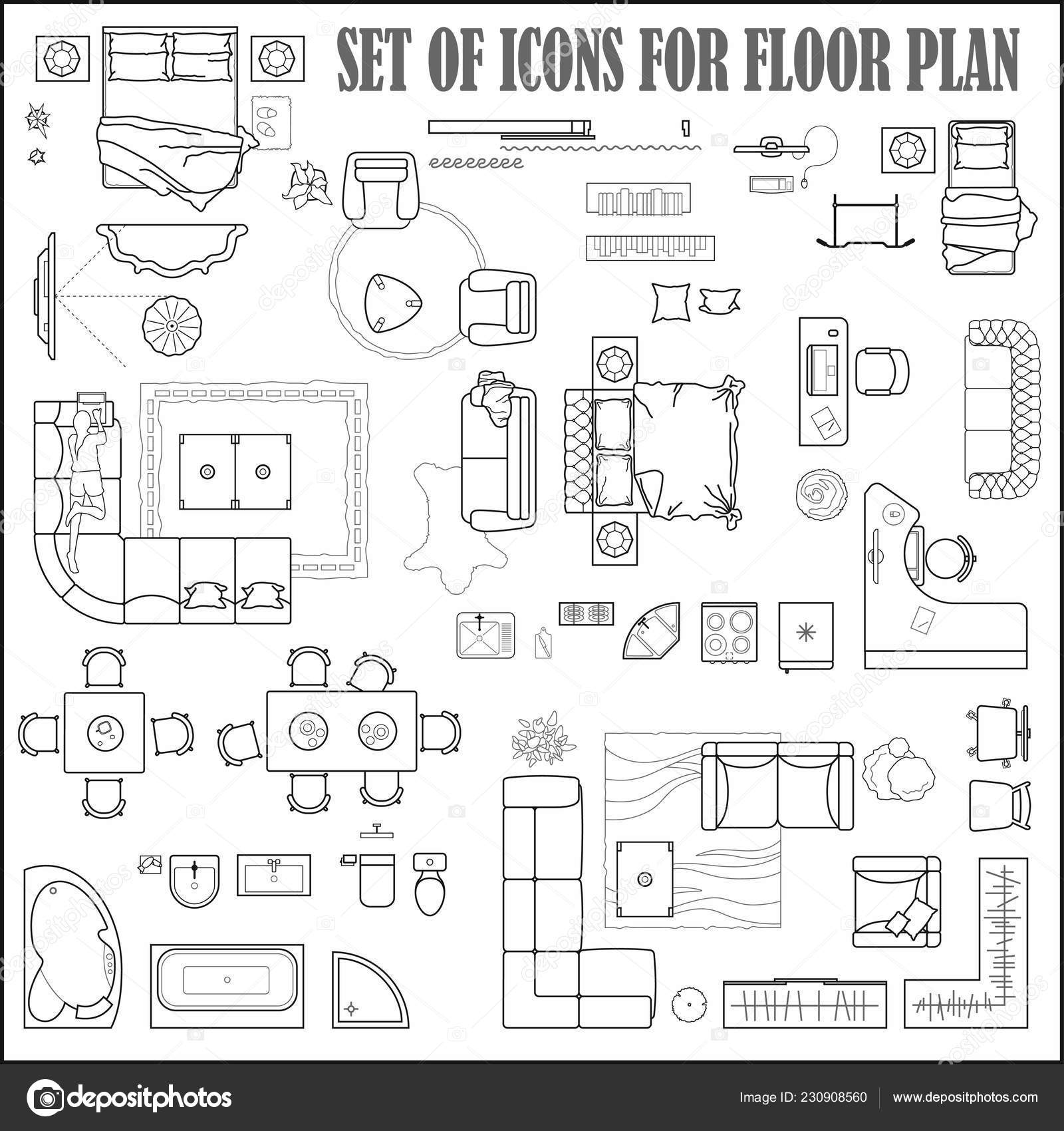 Floor Plan Furniture Symbols Free Floor Roma