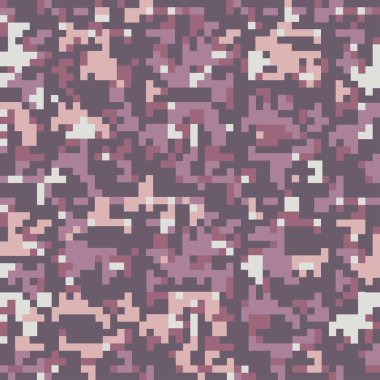 Kentsel Dijital camo sorunsuz doku. Kamuflaj deseni bordo renklerde. Moda askeri baskı. Savaş elbise üniforma (Bdu). Vektör piksel duvar kağıdı