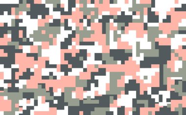 Dijital piksel kamuflaj, seamless modeli. Çöl rengi kılık askeri kamuflaj kumaş. Vektör camo doku 