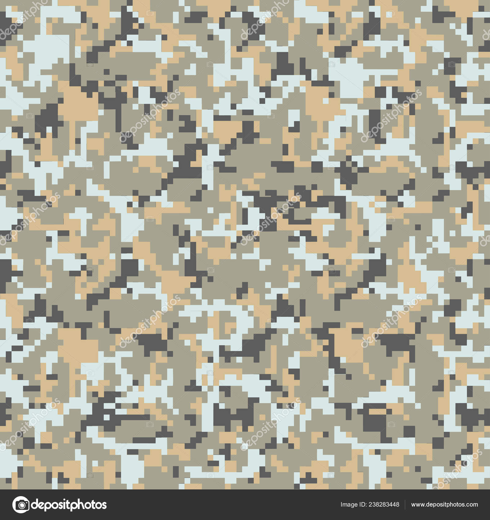 Digital Camo Background Seamless Camouflage Pattern Modern Military Texture Desert Stock Vector C Parmenow