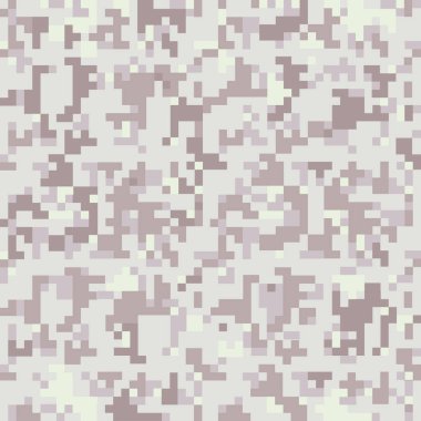 Dijital kamuflaj deseni, sorunsuz plan vektör. Klasik askeri giyim tarzı. Ordu camo, duvar kağıtları için tekrar Yazdır veya kumaş üzerinde parmak. Işık ve beyaz renkler, kış maskeleme doku.