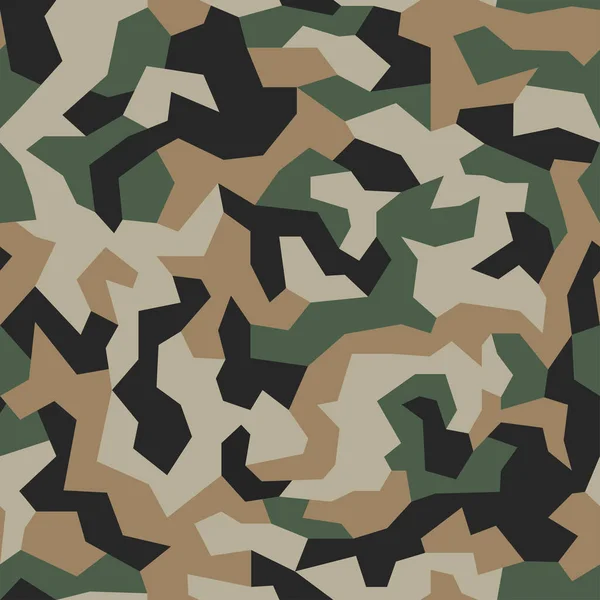 Camuflaje Geométrico Patrón Sin Costuras Fondo Abstracto Militar Camuflaje Caza — Vector de stock