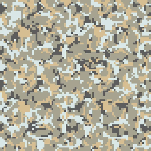 Digital Camo Achtergrond Naadloze Camouflage Patroon Moderne Militaire Textuur Woestijn — Stockvector