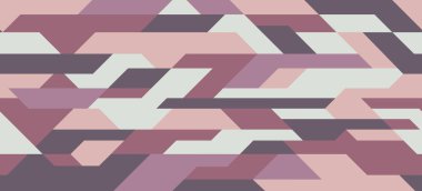 Geometrik kamuflaj deseni. Fütüristik Sci Fi mozaik arka plan, sorunsuz doku. Kentsel giyim tarzı, maskeleme camo tekrar Yazdır. Vektör 