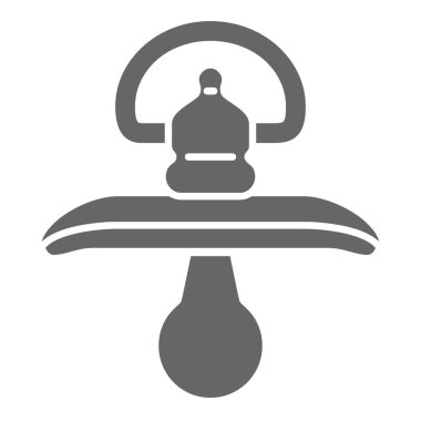 Emzik simgesi. Bebek oyuncak emzik. Vektör 