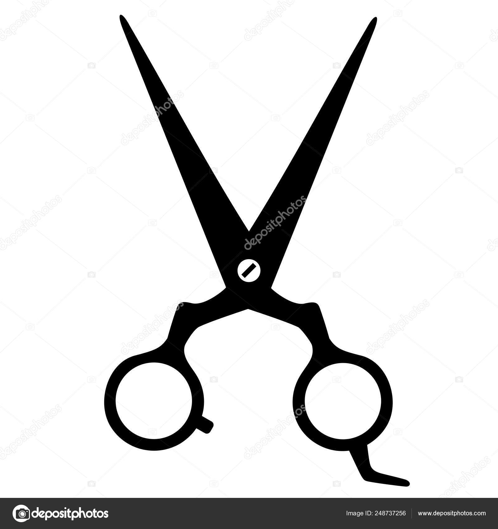 Scissors Icon Vector Illustration Cut Concept Open Scissors Utensil Hairdresser — Stock Vector