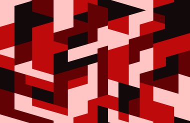 Yaratıcı soyut geometrik arka plan. Dikişsiz izometrik desen. Fütüristik Sci Fi Mozaik. Moda askeri Tekstil. Vektör