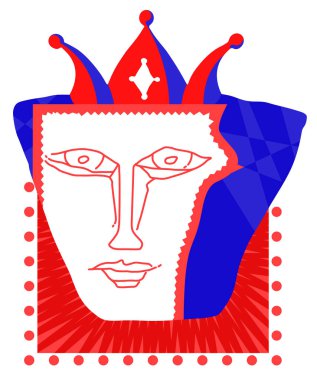 Vladimir Putin portre. Rusya Federasyonu Başkanı. Cardsvector resimde kralı.