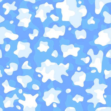 İnek lekeleri. Kamuflaj kusursuz desen. Hayvan derisi, kusursuz doku. Ekşi süt ürünlerine baskı için vektör arka planı.