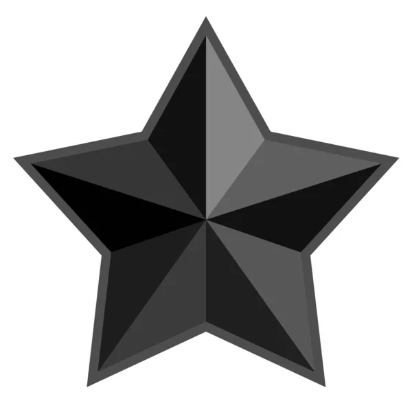 Значок Символа Звезды Черный Цвет Изолированная Векторная Иллюстрация — стоковый вектор