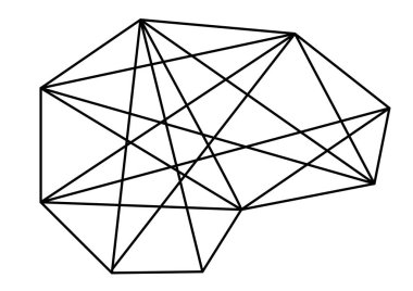 Üçgen çokgenler, ağ bağlantıları ile soyut geometrik beyin. Vektör simgesi