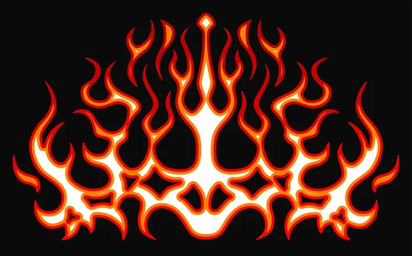 Blazing Fire Decals Hood Car Hot Rod Racing Flames Vinyl — Stock Vector