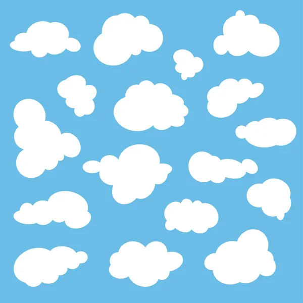Icono Nubes Ilustración Vectorial Símbolo Logotipo Nube Conjunto Nubes Diferentes — Vector de stock