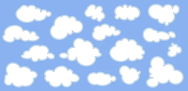 Icono Nubes Ilustración Vectorial Símbolo Logotipo Nube Conjunto Nubes Diferentes — Vector de stock