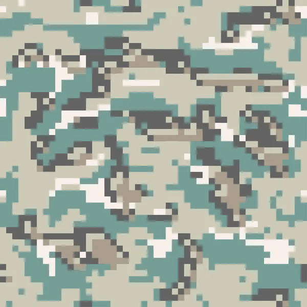 Digital Kamouflage Mönster Bakgrund Sömlös Vektor Illustration Klassisk Militär Kläd — Stock vektor