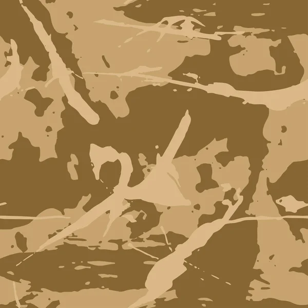 Bruin Camouflage Naadloos Grunge Patroon Moderne Militaire Camouflage Textuur Modieuze — Stockvector