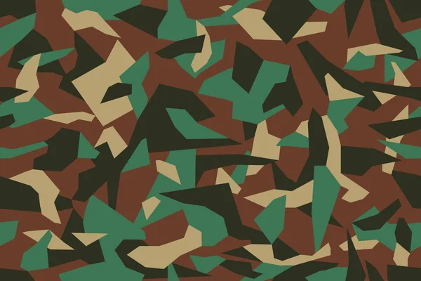 Camouflage Met Geometrisch Patroon Naadloze Textuur Abstract Trendy Behang Militaire — Stockvector