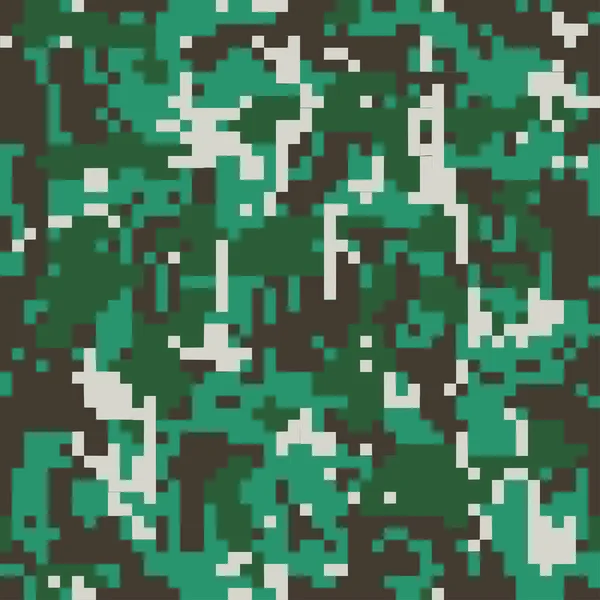 Camuflaje Digital Patrón Camuflaje Sin Costuras Textura Militar Moderna Verde — Archivo Imágenes Vectoriales