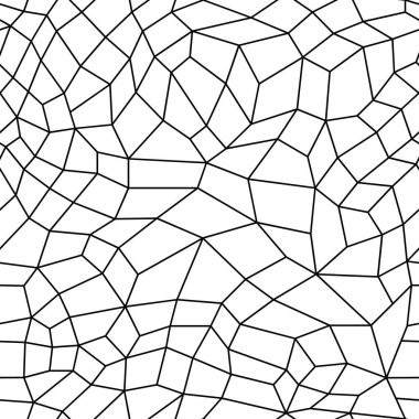 Modern doğrusal geometrik desen doluyor. Dörtgen şekilli çokgen sanat. Şık kafes monokrom ağ arkaplanı. Soyut çizgi şebeke dokusu, kusursuz arkaplan. Vektör duvar kağıdı 