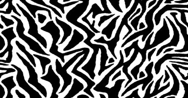 Abstract print animal seamless pattern. Zebra, tiger stripes vector