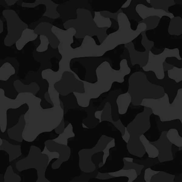 Camouflage Muster Hintergrund Nahtlose Vektorillustration Klassischer Kleidungsstil Der Dunkle Camos — Stockvektor