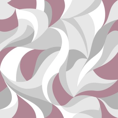 Soyut kıvrımlı çizgilerle biçimlendirilmiş taç yaprakları deseni. Kusursuz vektör dokusu web sayfası arkaplanları, duvar kağıtları, kumaş üzerine baskı için kullanılabilir