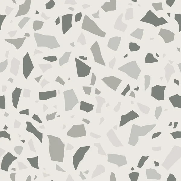 Texture Sans Couture Terrazzo Gris Carrelage Motif Pierre Polie Surface — Image vectorielle