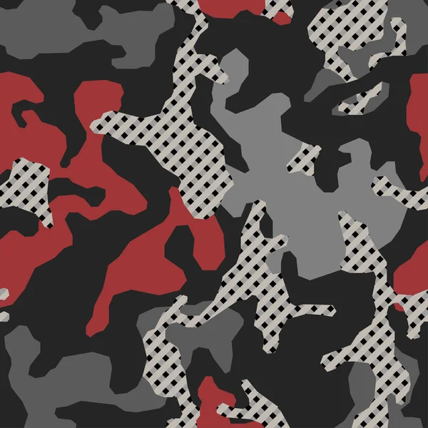 Стильный Камуфляж Узоров Абстрактный Современный Военный Камуфляж Городская Текстура Черный — стоковый вектор