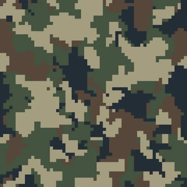 Pixel Camo Padrão Camuflagem Digital Sem Costura Textura Camuflagem Militar — Vetor de Stock