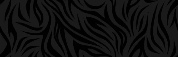 斑马皮条纹图案动物指纹 黑色纹理 单色无缝背景 矢量说明 — 图库矢量图片