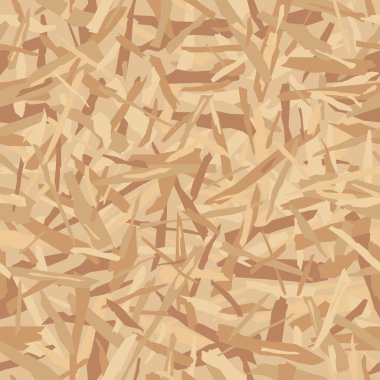 Oryantasyon parçacık tahtası (OSB tahta dokusu). Kereste deseni. Sıkıştırılmış talaş parçacıklarıyla bir parça kontrplak. Yapıştırılmış dilimlenmiş vektör arkaplanı.