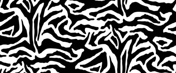 Δέρμα Ζέβρα Ριγέ Σχέδιο Ζωικό Σχέδιο Μαύρο Και Άσπρο Λεπτομερή — Διανυσματικό Αρχείο