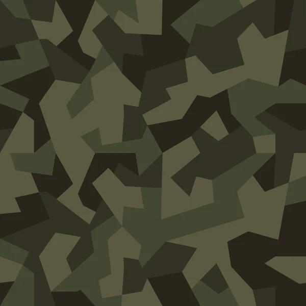 Camuflaje Militar Repite Textura Sin Costuras Patrón Geométrico Camuflado Para — Archivo Imágenes Vectoriales