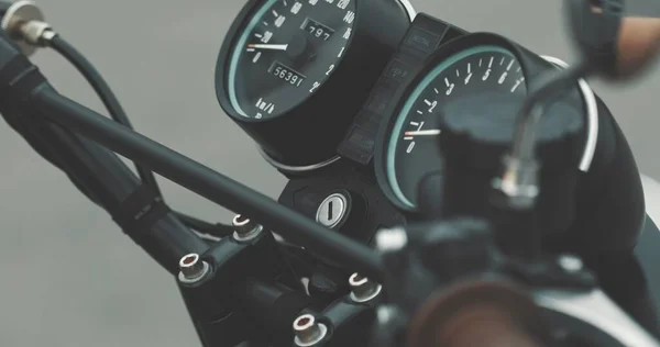 Motorbike handle grips, trottle — Stock Photo, Image