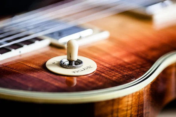 Vintage Heavy Relic Electric Guitar Close — Stock Photo, Image