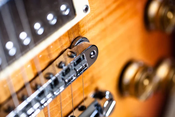 Vintage Heavy Relic Electric Guitar Close — Stock Photo, Image