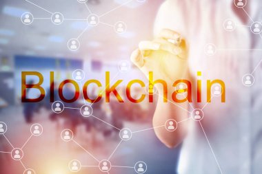 Blockchain teknoloji kavramı. Cryptocurrency Pazar için temel